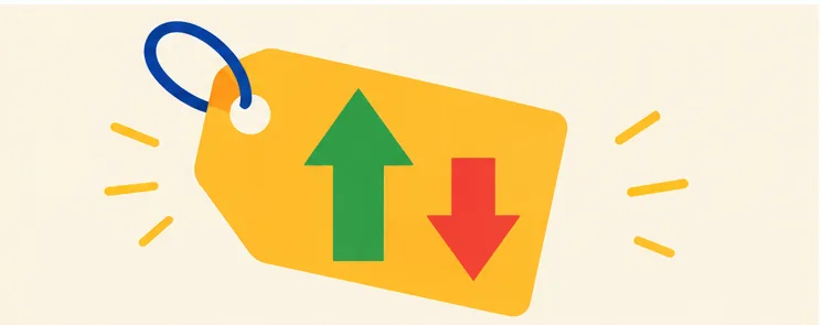 Price rising and then falling